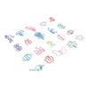 100pcs Paper Clips Multipurpose Cute Exquisite Colored Plating Reusable Metal Paperclips for Office