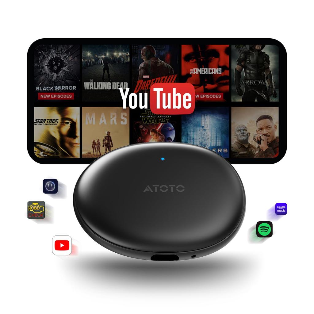ATOTOZONE AD5 Wireless CarPlay/Android Auto Adapter