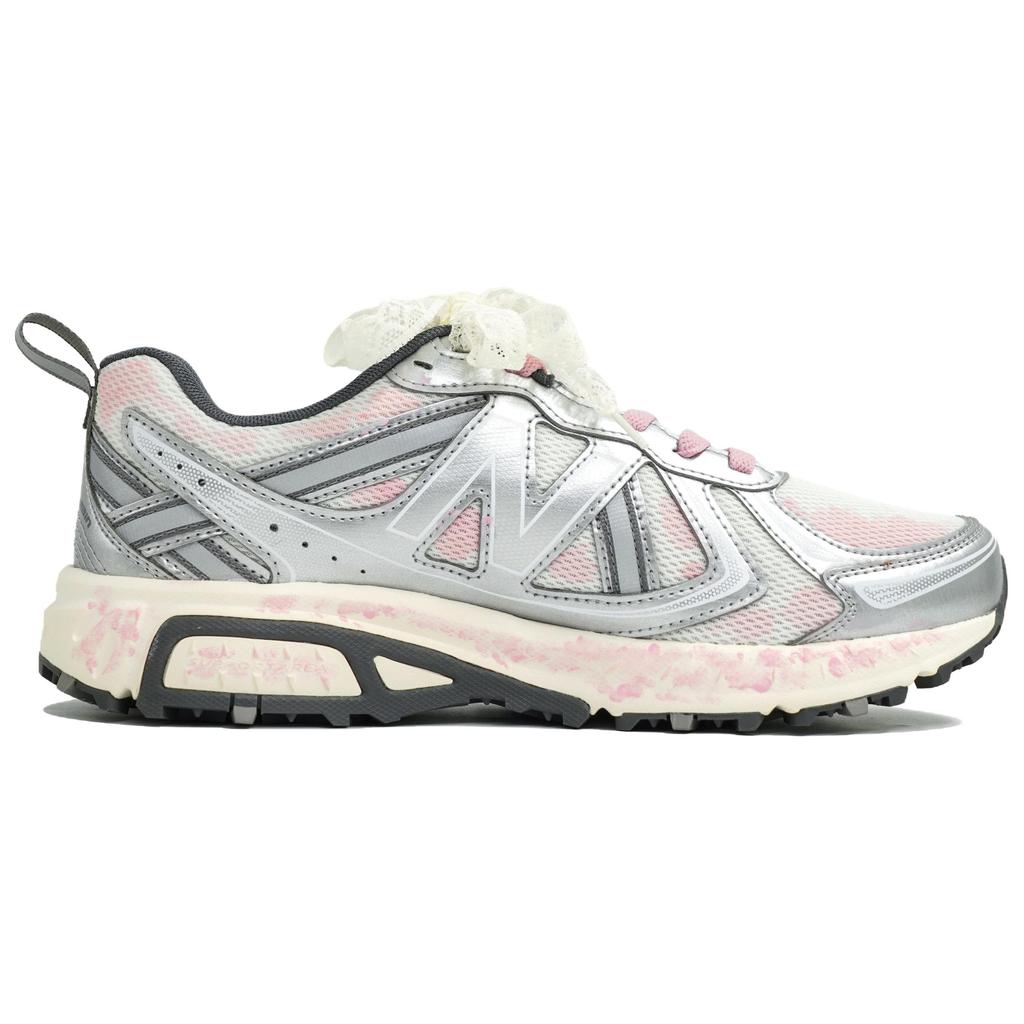 New Balance NB 410 V5 Дышащие и нескользящие низкие беговые кроссовки Унисекс Серебристо-розовые MT410KM5(Team113-BOX)