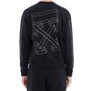 Off-White 3D Line Crewneck Sweatshirt Black Men Tops OMBA025E181920021001