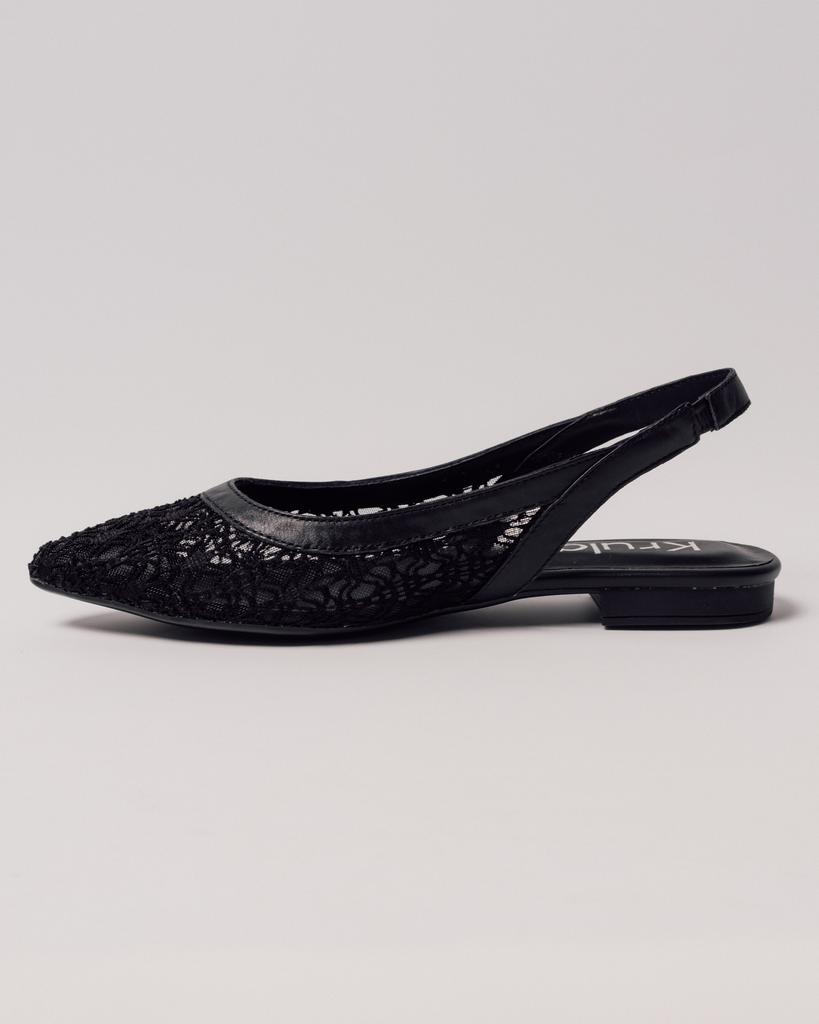 Босоножки перфорированные Krula 2732211 36 черные кожа текстиль