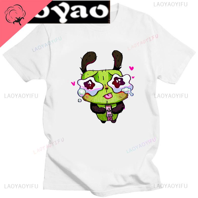 Аниме Invader Zim Invader Gir Graphic Tshirt Zim Image Cartoon T Shirt Unisex Unisex Cotton Tee Shirt Fashion Shirt Streetwear Tops Unisex