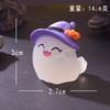 7Pcs/set Cartoon Halloween Ornaments Luminous Ghost Animal Minaitures Micro Landscape Diy Resin Crafts