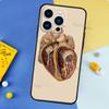 Чехол с анатомией человека для iPhone 13 Pro Max 12 Mini 11 14 15 16 XS MAX XR Plus Силиконовый чехол для телефона