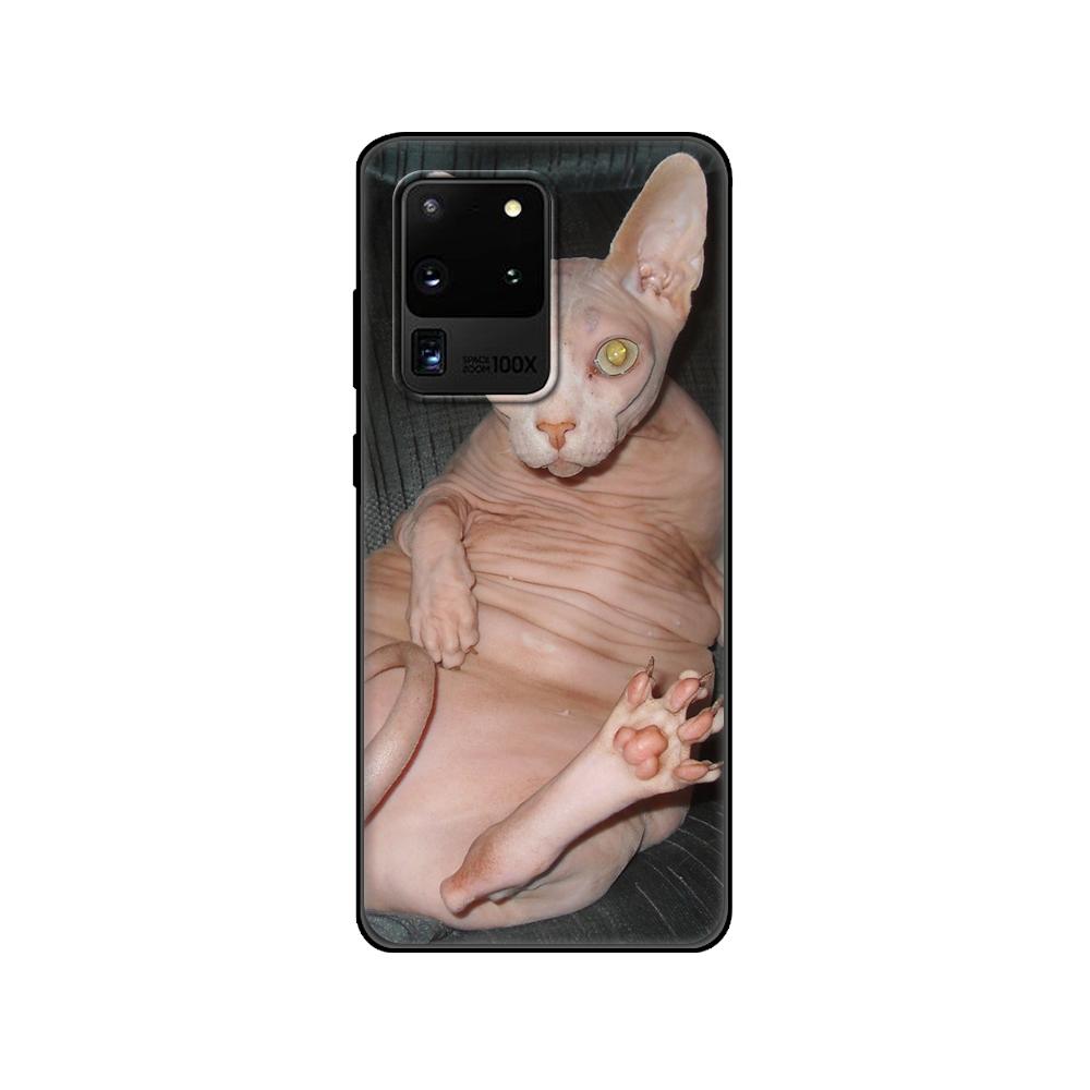 Черный чехол из ТПУ для Samsung Galaxy S20 /S20 PLUS/S20 ultra/S20+ /S20FE задняя крышка с изображением сфинкса
