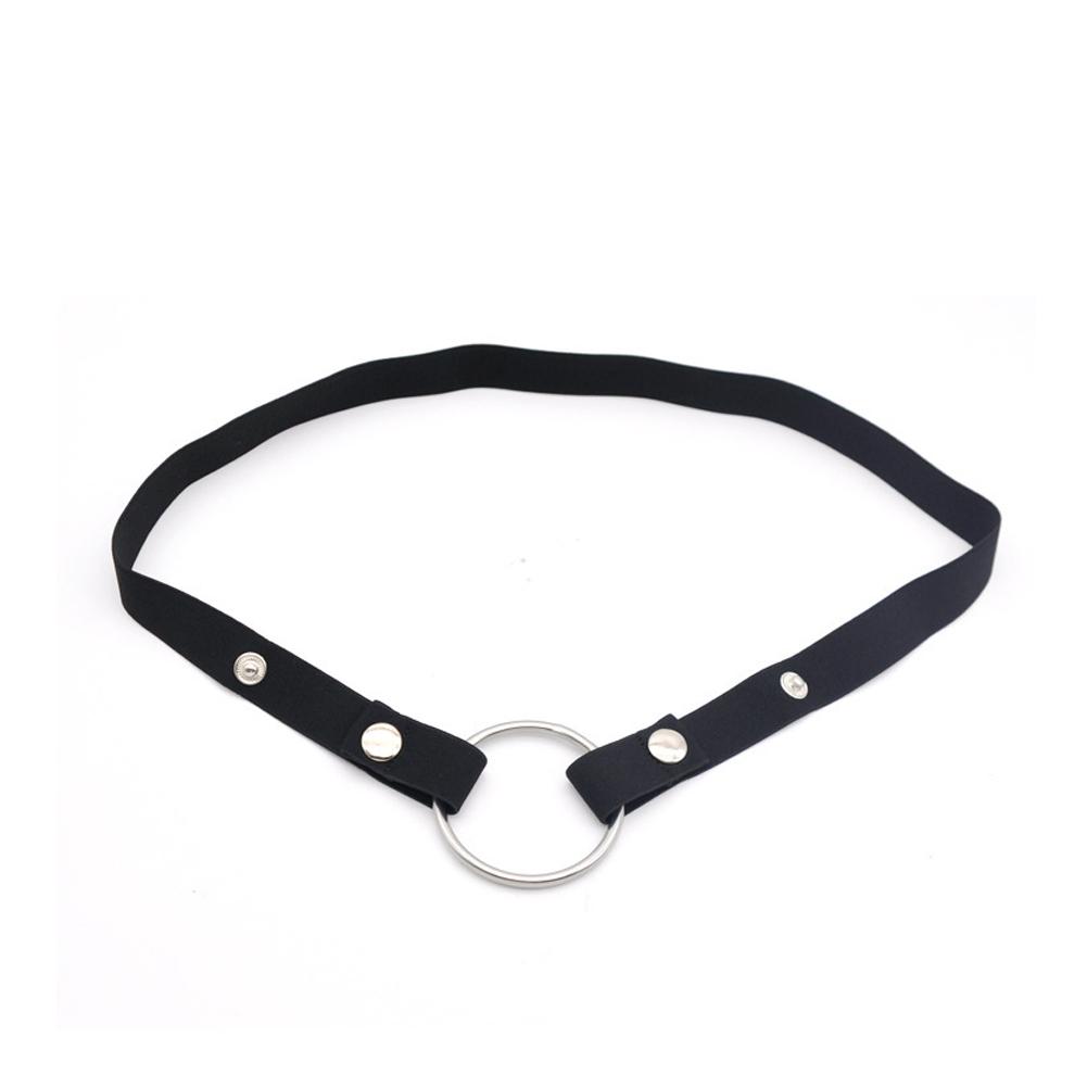 Male Chastity Belt Cage Chastity Lock Anti-shedding Device Fixed Elastic Strap Auxiliary Strap Adjustable Scrotum Ring Sex Toy