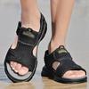 Large Size Sandals Men's Shoes Summer New Men's Outdoor Leisure Hollow Wear-resistant Soft Sole Breathable Beach Shoes Men