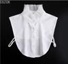 Women's Solid Colour Black White Vertical Small Flip Collar Versatile Shirt Jumper Jumper Fashion Lace False Collar Four Seasons