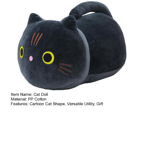 Кукла-кошка Плюшевая игрушка Снятие стресса Мягкая Пушистая ПП Хлопок Ткань Обнимательная Подушка-животное Кукла Уютная Сенсорная игрушка
