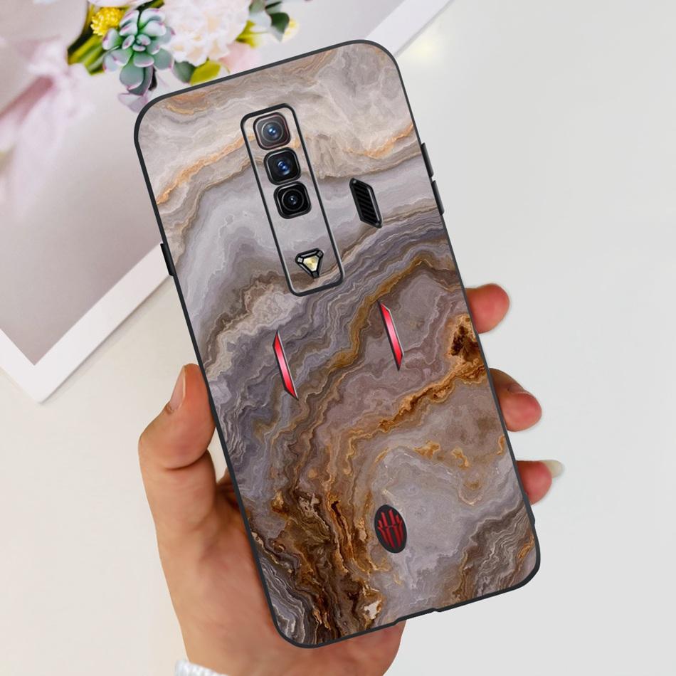 Чехол для ZTE Nubia Red Magic 7 7S Pro Zte nubia REDMAGIC 7S 7Pro Модный Крутой Узор Черный Силикон Мягкие Чехлы для Телефона