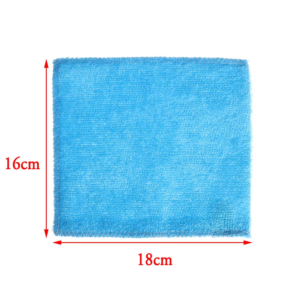 1Pc Soft Multi-color Anti-grease Bamboo Fiber Cleaning Rags Washing Towel Dish Cloth Household Kitchen Dinning Accessory