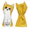 Golf Head Cover Driver Cover Wood Cover UT Cover Tabby Cat (yellow, 4-piece Set)