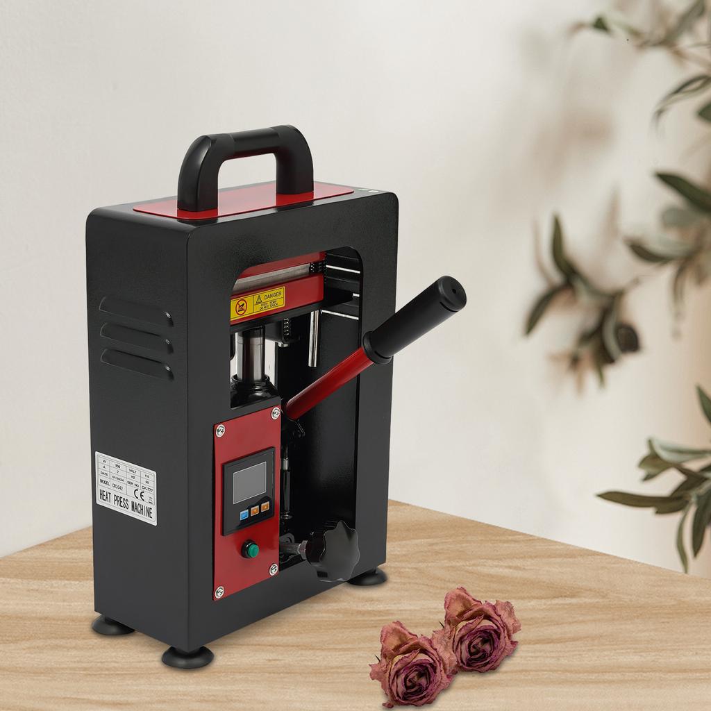 Черный ручной гидравлический пресс для розина, 1*Гидравлический термопресс 1*Шнур питания 1*Ручка подъемного домкрата