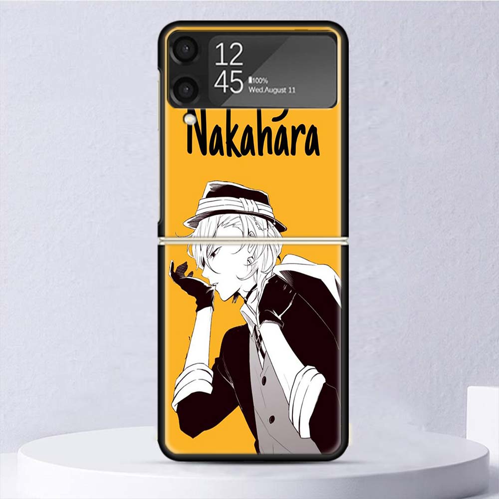 Bungo Stray Dogs Чехол для Samsung Galaxy Z Flip 7 6 5 4 3 5G Накахара Чуя Ударопрочный Чехол для Телефона Z Flip3 Flip4 Flip5 Flip6 Fl