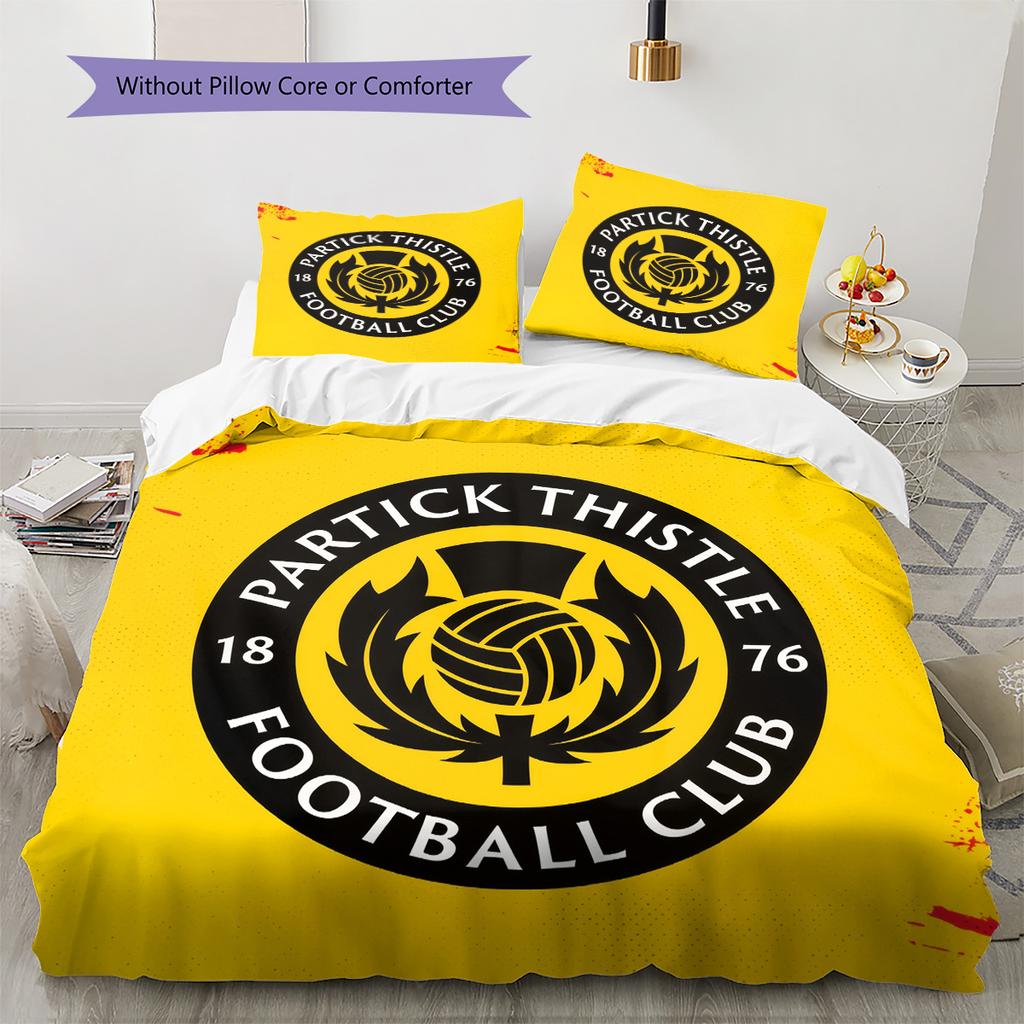 Partick Thistle F.C. Pattern Bedding Quilt Set Home Decoration Gift (1 * duvet cover + 2 * pillowcase without core)