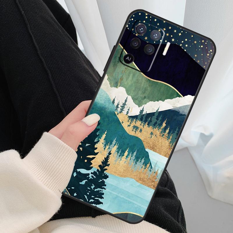 Чехол 'Звездное озеро горы' для Oppo A54 A74 A94 A18 A57 A17 A77 A38 A58 A78 A98 A80 A60 A40 A96 A76 A16 A15 A5 Pro