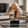Horse Head Bust Modern Sculpture with Marble Base Traditional for Office