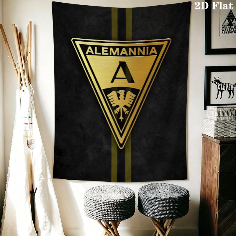 Alemannia Aachen Wall Tapestry Aesthetic Wall Hanging Printed Fabric Blanket Decorative Tapestries for Bedroom Living Room Home Decor