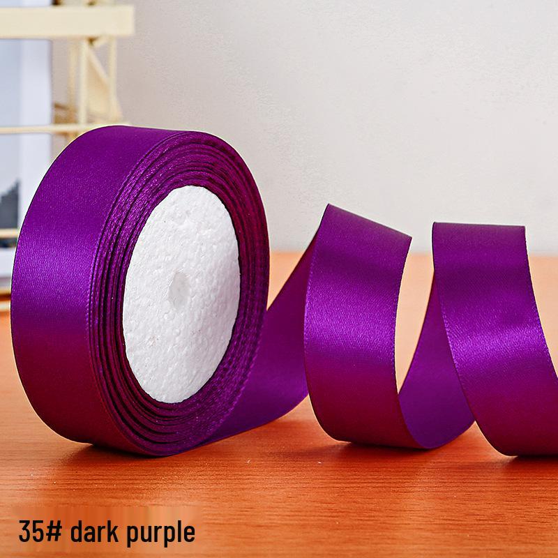 Полиэстеровая атласная лента 2,5 см для подарочной коробки и аксессуаров для волос