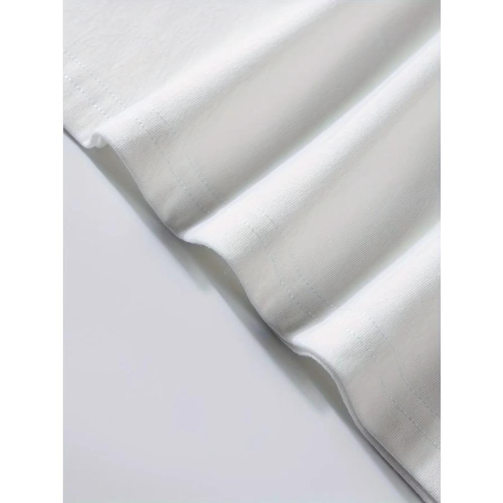 Мужской летний повседневный комплект из 100% хлопка: футболка с принтом покерного узора с буквой А, свободного кроя, с круглым вырезом и короткими рукавами + шорты