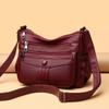 Large Capacity Middle-aged Mother Bag Out Multi-layer Mother's Day Bag Soft Leather New Gift Shoulder Crossbody Bag