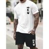 3D Digital Print Men's Fashion Short Sleeve Shorts Set Outdoor Street Men's Sports Shorts Summer Daily Casual Men's T-shirt