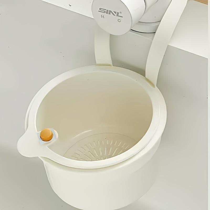 Self-Cleaning Push-Type Sink Strainer Basket - Automatic Food Waste Drain Basket with Removable Bottom, Easy Installation & Removal
