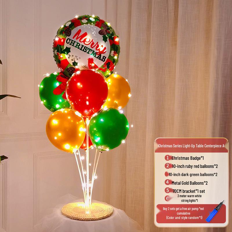Christmas Luminous Balloon Decorations for Trees, Tables, and Window Displays