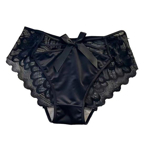 Women's Sexy Lace Lace Low Rise Hipster Underwear Soft Floral Panties Seamless Sheer Mesh