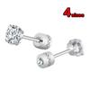 1/2Pcs Titanium Steel Earrings Simple Four Claw Zircon Stud Earrings Stainless Steel Needle Diamond Earrings Jewellery 2-5mm