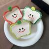 1pc Apple Smiley Face Grab Clip Female Acetate Hairpin Cute Pan Hair Shark Clip