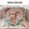 NINA SOLOR Fubao Cruise Mulberry Silk Twill Scarf 88cm