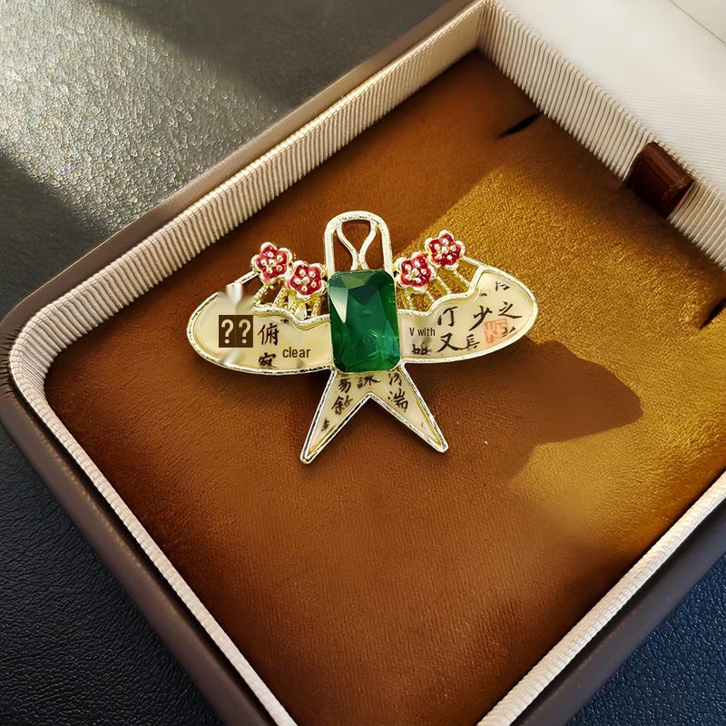 Элегантная китайская ретро эмалевая брошь Феникс и Бабочка для женщин