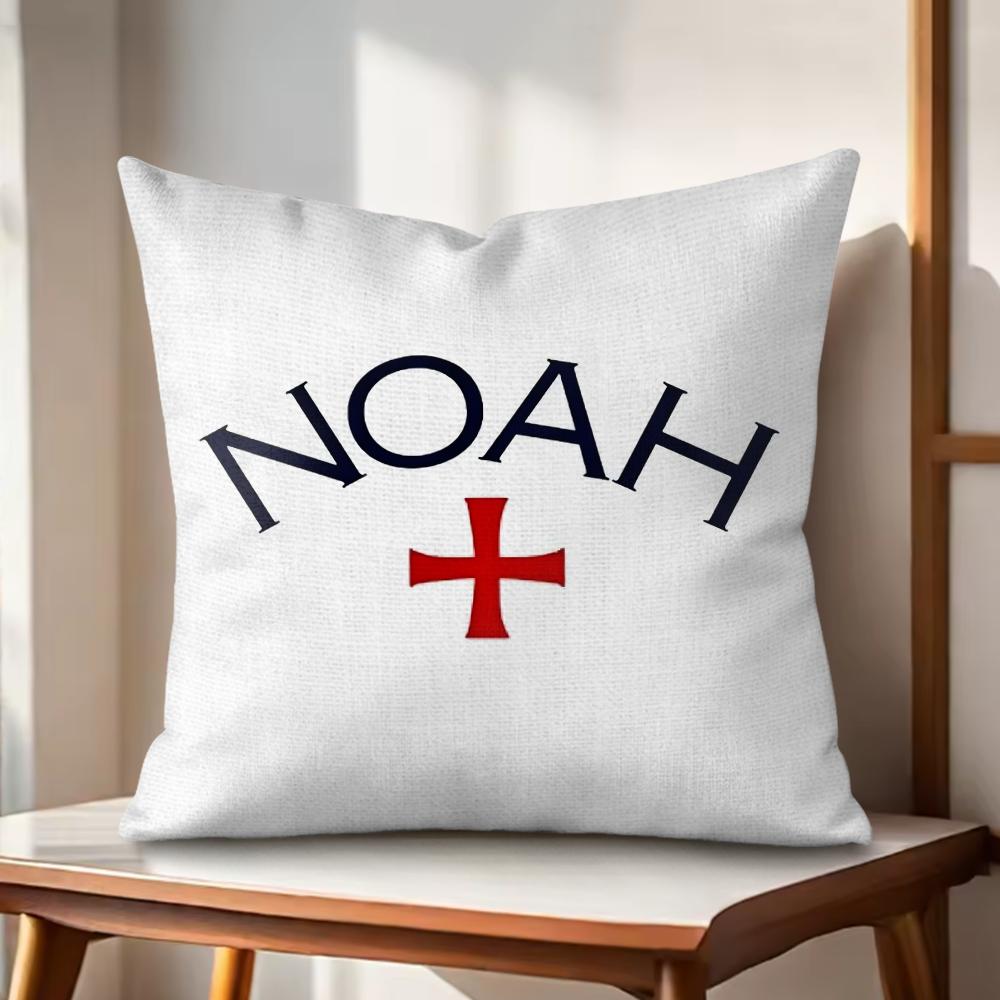 Luxury Brand NNOAH Cushion Cover Natural Linen Organic Fabric DoubleSided Printing Couch Pillow Covers Home Decor