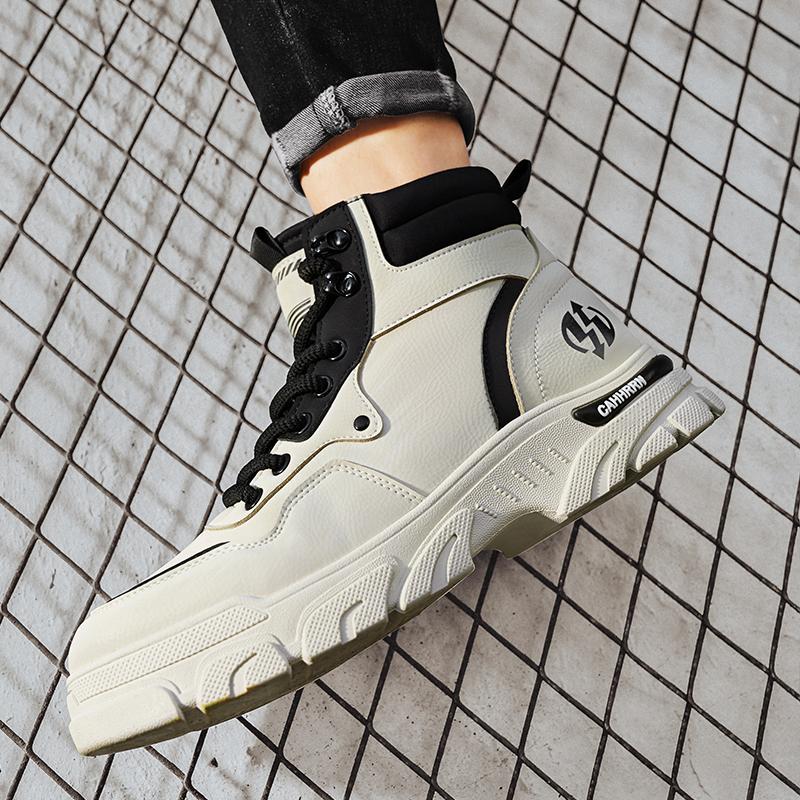 Новые модные осенние и зимние мужские высокие ботинки martin для студентов, трендовые рабочие туфли на мягкой подошве для мальчиков, кроссовки Martin с защитой труда