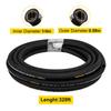 Hydraulic Hose 1/4 inch x 328 ft, Coiled Hydraulic Hose 5800 PSI, Rubber Hydraulic Hose with 2 High-Tensile Steel Wire Braid, Bulk Hydraulic Hose -20℃