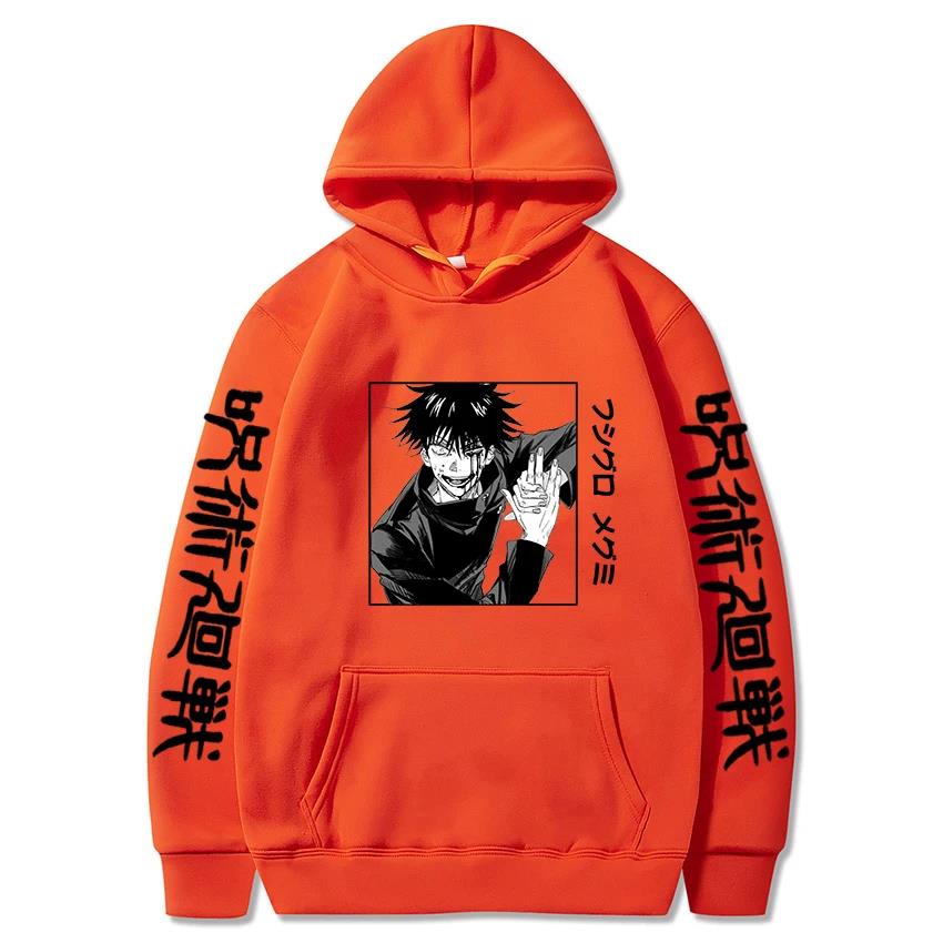 Japan Anime Jujutsu Kaisen Horror Fushiguro Megumi Manga Hoodies Unisex Harajuku Unisex Fashion Hip Hop Ulzzang Sweatshirt Graphics