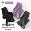 Kids' Thick Fleece-Lined Flared Pants for Autumn/Winter - High-Elastic One-Piece for Primary & Middle School Students