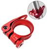 Bicycle Seatpost Clamp Aluminum Alloy Seat Tube Clip Bicycle Quick Release Seatpost Mountain Tube Bike 31.8mm/34.9mm (34.9, Red)
