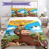 3pcs Curious George1 pattern bedding set duvet cover set includes duvet cover &pillowcases, perfect all season bedroom decoration & gift