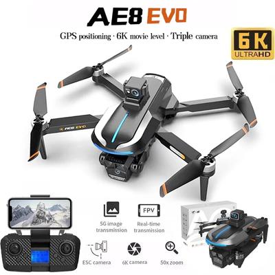 Новый профессиональный беспилотный дрон AE8, бесщеточный ESC, двойная камера, HD-аэрофотосъемка, GPS, WIFI, FPV-позиционирование, интеллектуальная игрушка-квадрокоптер для предотвращения препятствий