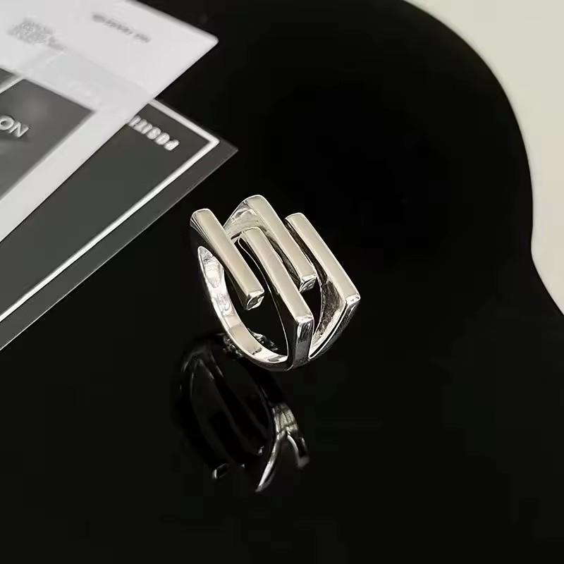 Sam Panda Кольца 925 пробы для женщин Простые Геометрические Ручной работы Неправильные Ретро Кольцо Золотой Циркон Аллергия Для Подарка на День Рождения