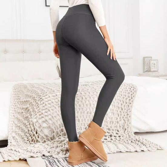 Зимние леггинсы с флисовой подкладкой, женские термоколготки, однотонные, очень толстые леггинсы с флисовой подкладкой, повседневная одежда