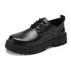 Autumn 2025 New Men's Business Waterproof Black Leather Shoes Chef Shoes Men's Korean Version Versatile Platform Work Shoes