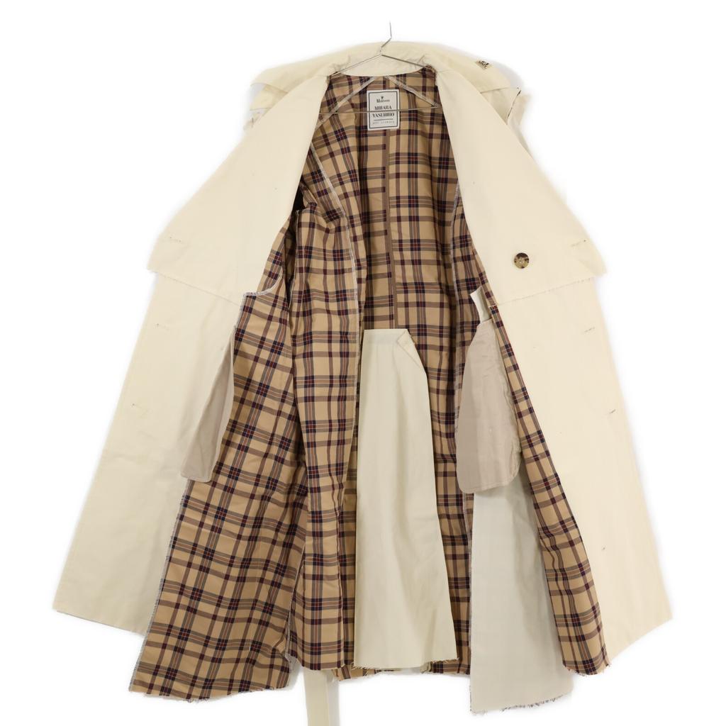 Maison MIHARA YASUHIRO B08CT121 Тренч с деталями-слайдерами пальто 38 Слоновая костьБ/у