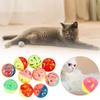Random Color 5cm Plastic Cat Toy Balls With Bell Inside Rattle With Ball Kitten Jingle Be F4H6