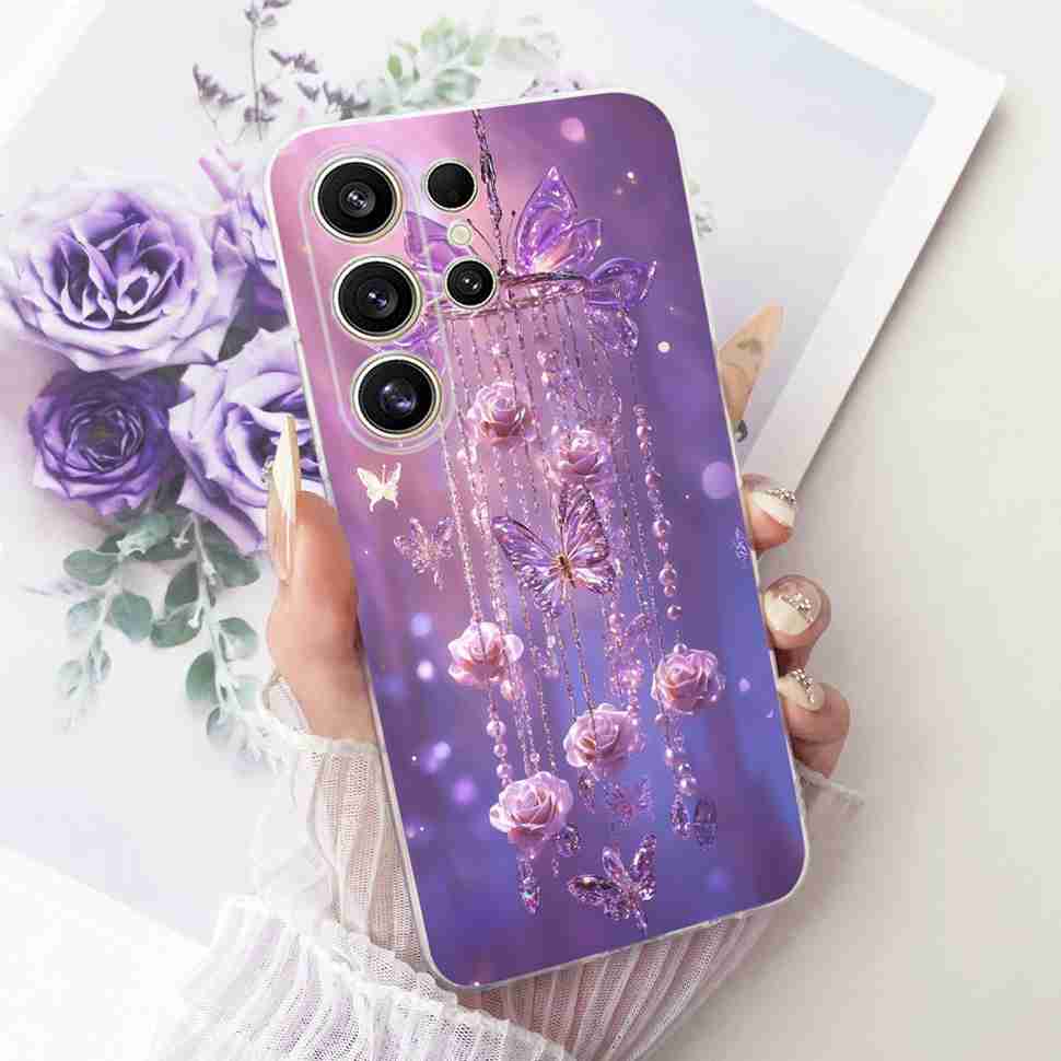 For Samsung Galaxy S25 Ultra 5G Case Beautiful Butterfly Soft Silicone Cover For Samsung S 25 S25 Ultra SM-S938B Casing Coque