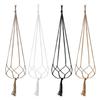 1pc Flower Pot Hemp Rope Hanging Net Straw Macrame Plant Hanger Garden Holder Legs Hanging Rope Basket Garden Balcony Decor