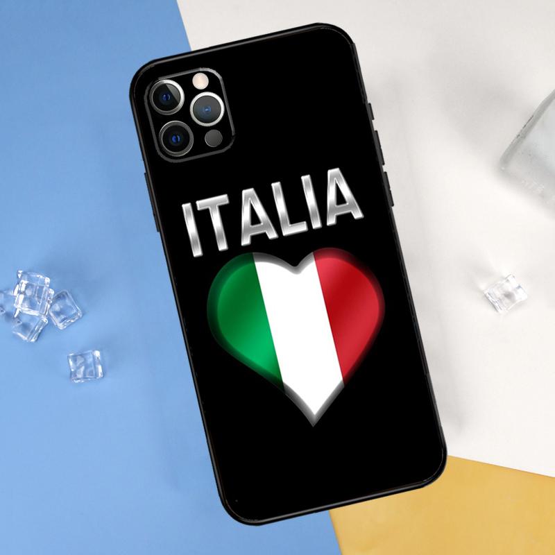 Italian Italy Flag Phone Case For iPhone 16 Pro 15 Pro 11 13 14 Pro Max 12 Mini XR 16 15 Plus 16e Cover Shell