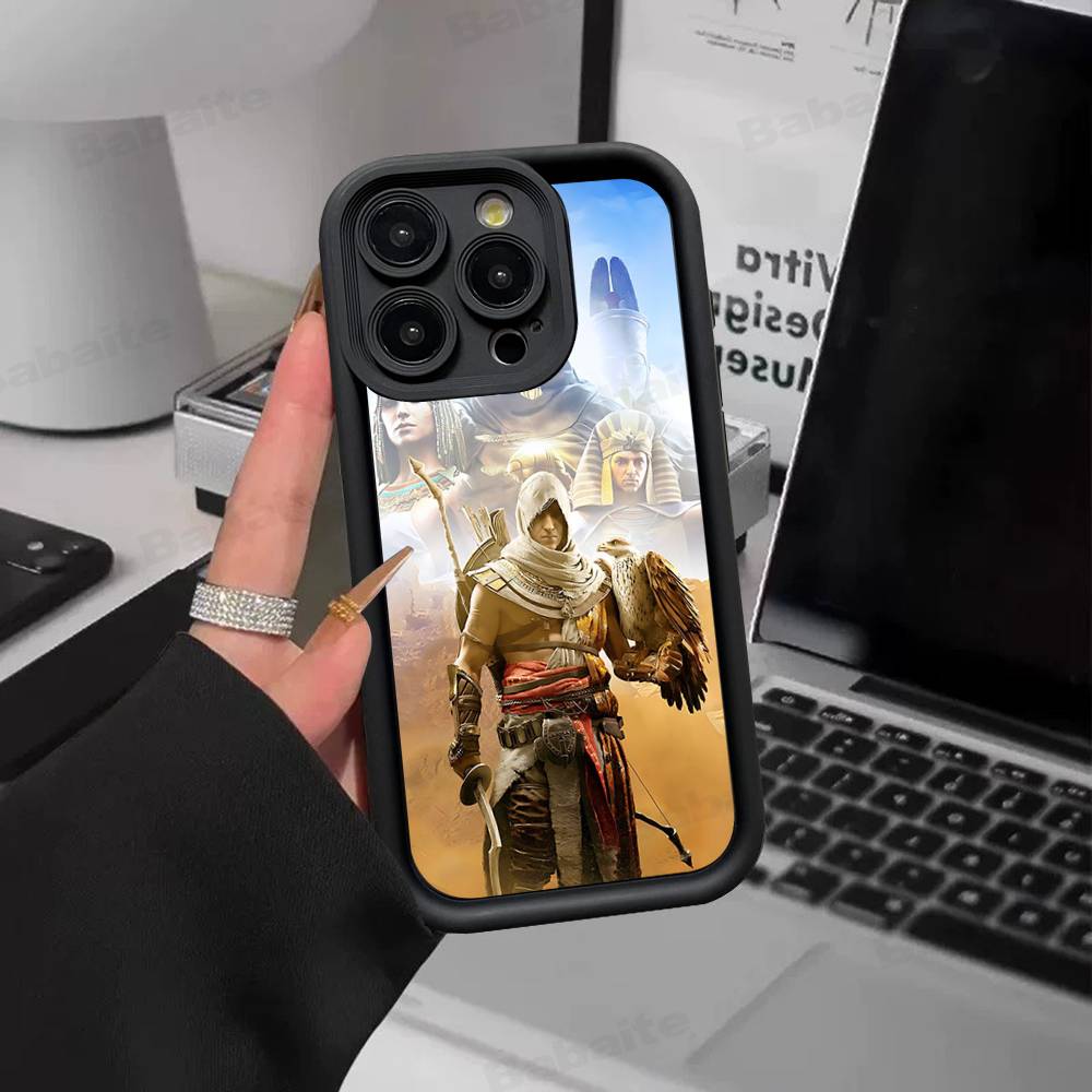 Чехол для телефона A-Assassins Creed S-Shadows для IPhone 17 16 15 14 13 12 11 Air Plus Pro Max Мягкая задняя крышка